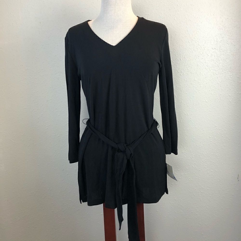 NWT Liz Claiborne Black Blouse Top Size Medium
